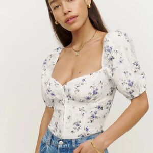 Reformation Rome Linen Top Size 0